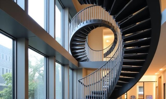 Escalier sculptural en colimaçon